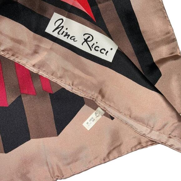 Vintage Nina Ricci 100% Silk Square Scarf - Picture 7 of 16